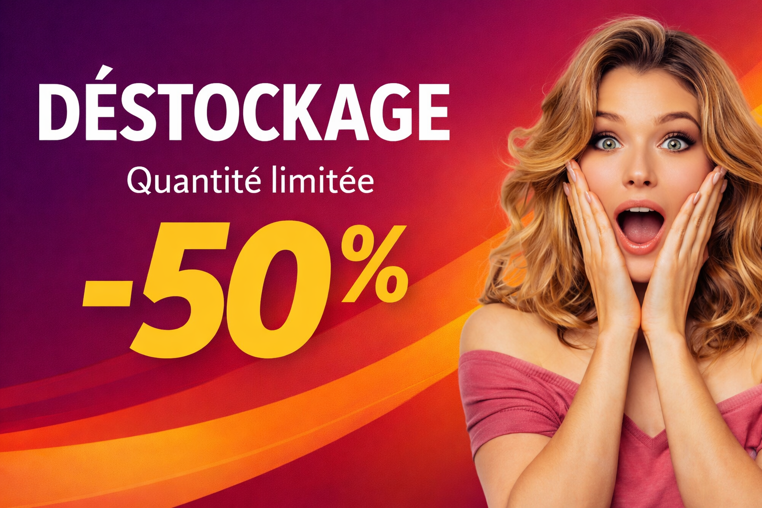 Déstockage avant liquidation — Quantité limitée — jusqu'à -50%