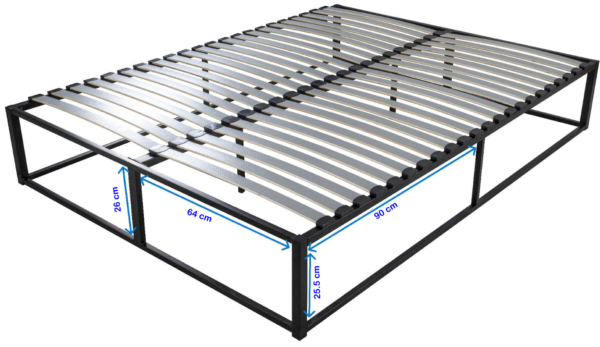 Dimensions schéma Sommier pack madere Ebac Literie